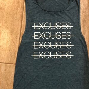No excuses workout tank size small